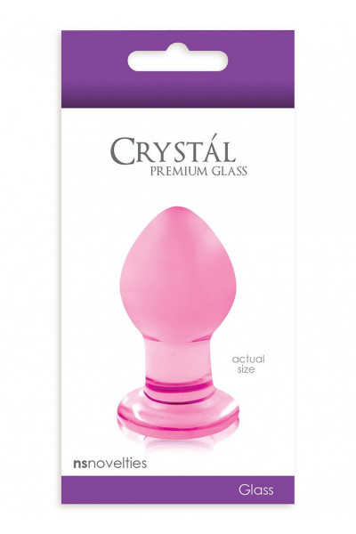 Малая розовая стеклянная анальная пробка Crystal Small - 6,2 см. Малая розовая стеклянная анальная пробка Crystal Small - 6,2 см.