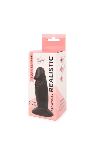 Реалистичный коричневый анальный фаллоимитатор Erowoman на присоске Реалистичный коричневый анальный фаллоимитатор Erowoman на присоске
