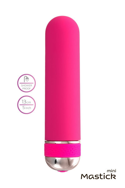 Розовый нереалистичный мини-вибратор Mastick Mini - 13 см. Розовый нереалистичный мини-вибратор Mastick Mini - 13 см.