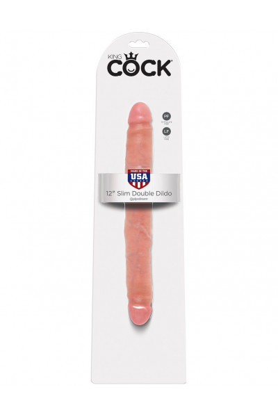 Телесный двусторонний фаллоимитатор 12 Slim Double Dildo - 30 см. Телесный двусторонний фаллоимитатор 12 Slim Double Dildo - 30 см.