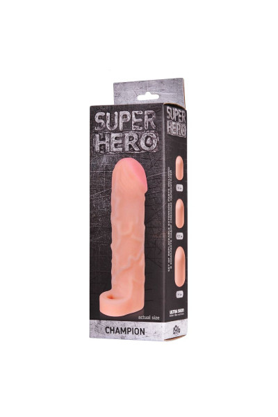 Фаллоудлинитель SUPER HERO Champion - 17,5 см. Фаллоудлинитель SUPER HERO Champion - 17,5 см.