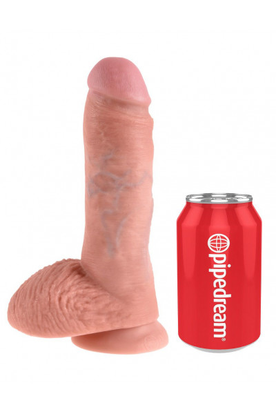 Телесный фаллоимитатор 8 Cock with Balls - 21,3 см. Телесный фаллоимитатор 8 Cock with Balls - 21,3 см.
