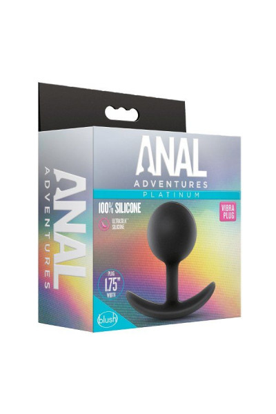 Черная анальная пробка Silicone Vibra Plug - 8,9 см. Черная анальная пробка Silicone Vibra Plug - 8,9 см.