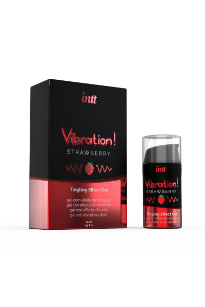 Жидкий интимный гель с эффектом вибрации Vibration! Strawberry - 15 мл. Жидкий интимный гель с эффектом вибрации Vibration! Strawberry - 15 мл.