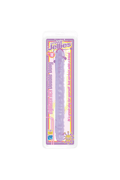 Двухсторонний фиолетовый фаллоимитатор Double Dong Purple Jellie - 46 см. Двухсторонний фиолетовый фаллоимитатор Double Dong Purple Jellie - 46 см.