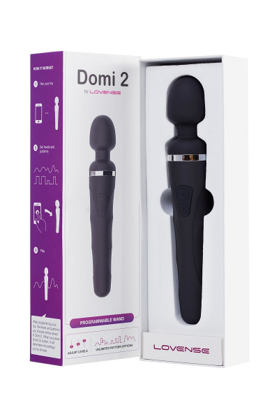Черный вибромассажер Lovense Domi 2 - 23,3 см. Черный вибромассажер Lovense Domi 2 - 23,3 см.