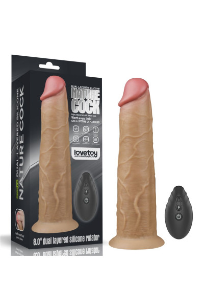 Телесный вибратор-ротатор 8.0 Dual Layered Platinum Silicone Rotator - 20,5 см. Телесный вибратор-ротатор 8.0 Dual Layered Platinum Silicone Rotator - 20,5 см.