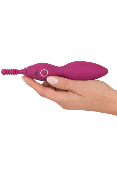 Ярко-розовый клиторальный вибратор с 3 насадками Spot Vibrator with 3 Tips - 17,9 см. Ярко-розовый клиторальный вибратор с 3 насадками Spot Vibrator with 3 Tips - 17,9 см.