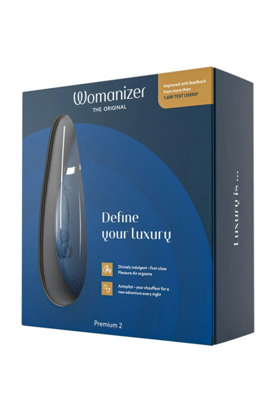 Синий клиторальный стимулятор Womanizer Premium 2 Синий клиторальный стимулятор Womanizer Premium 2