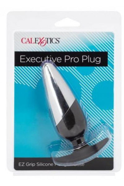 Серебристо-черная анальная пробка Executive Pro Plug - 12,75 см. Серебристо-черная анальная пробка Executive Pro Plug - 12,75 см.