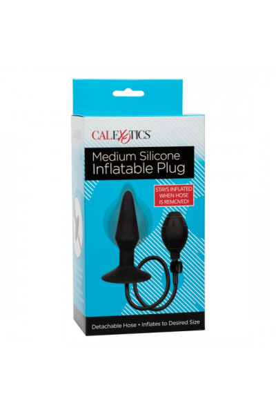 Расширяющаяся анальная пробка со съемным шлангом Medium Silicone Inflatable Plug - 10,75 см. Расширяющаяся анальная пробка со съемным шлангом Medium Silicone Inflatable Plug - 10,75 см.