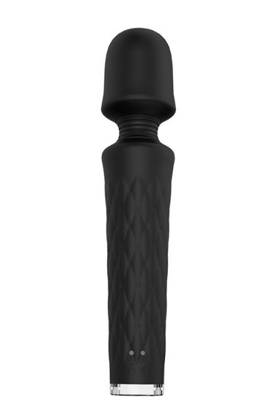 Чёрный перезаряжаемый жезловый вибратор JOYRUSH MASSAGER Чёрный перезаряжаемый жезловый вибратор JOYRUSH MASSAGER