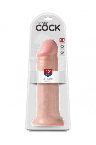 Фаллоимитатор-гигант телесного цвета на присоске 12 Cock - 31 см. Фаллоимитатор-гигант телесного цвета на присоске 12 Cock - 31 см.