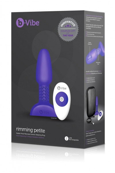 Фиолетовая анальная пробка с римминг-эффектом RIMMING PETITE - 12,4 см. Фиолетовая анальная пробка с римминг-эффектом RIMMING PETITE - 12,4 см.