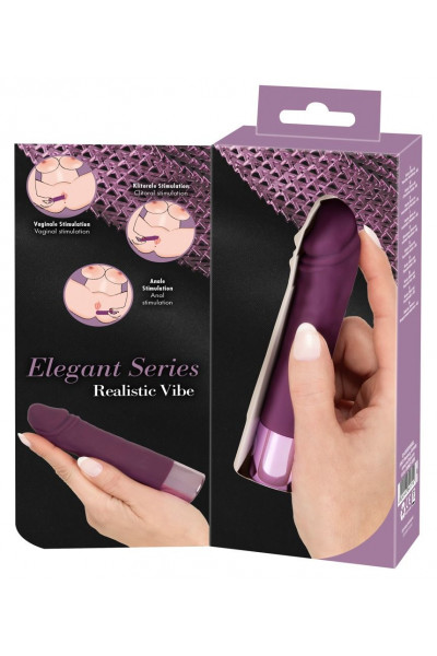 Фиолетовый вибратор-реалистик Realistic Vibe - 14,3 см. Фиолетовый вибратор-реалистик Realistic Vibe - 14,3 см.