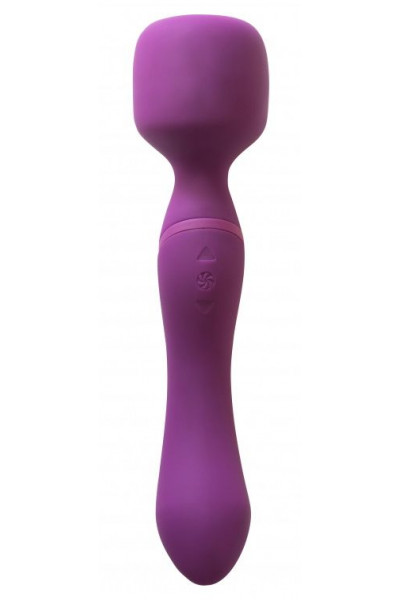 Фиолетовый двусторонний вибромассажер Heating Wand с нагревом - 22 см. Фиолетовый двусторонний вибромассажер Heating Wand с нагревом - 22 см.