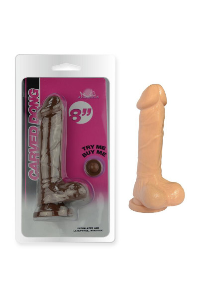Телесный фаллоимитатор 8 Inch Carved DIldo - 22 см. Телесный фаллоимитатор 8 Inch Carved DIldo - 22 см.