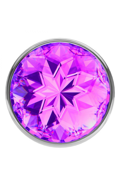 Малая серебристая анальная пробка Diamond Purple Sparkle Small с фиолетовым кристаллом - 7 см. Малая серебристая анальная пробка Diamond Purple Sparkle Small с фиолетовым кристаллом - 7 см.