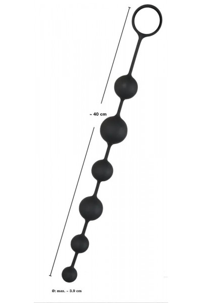 Анальная цепочка Black Velvets Anal Beads - 40 см. Анальная цепочка Black Velvets Anal Beads - 40 см.