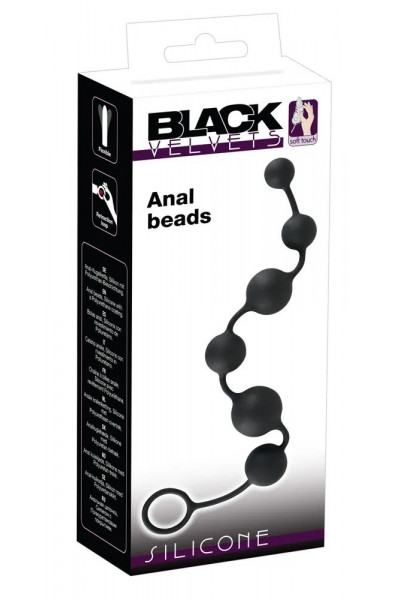 Анальная цепочка Black Velvets Anal Beads - 40 см. Анальная цепочка Black Velvets Anal Beads - 40 см.