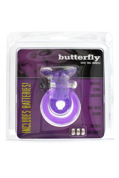 Эрекционное кольцо с вибрацией COCK BALL RING BUTTERFLY JELLY VIBE Эрекционное кольцо с вибрацией COCK BALL RING BUTTERFLY JELLY VIBE