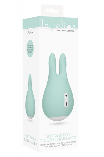 Зеленый клиторальный стимулятор Sugar Bunny - 9,5 см. Зеленый клиторальный стимулятор Sugar Bunny - 9,5 см.