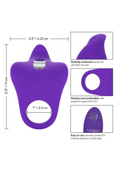 Фиолетовое перезаряжаемое эрекционное кольцо Silicone Remote Orgasm Ring Фиолетовое перезаряжаемое эрекционное кольцо Silicone Remote Orgasm Ring