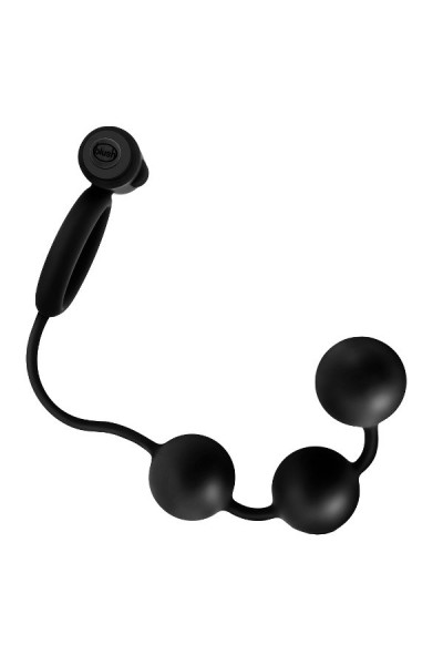 Черная анальная цепочка с эрекционным виброкольцом Silicone Anal Beads with Vibrating C-Ring Черная анальная цепочка с эрекционным виброкольцом Silicone Anal Beads with Vibrating C-Ring