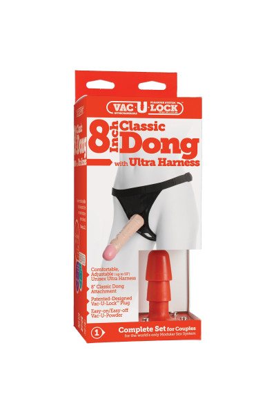 Фаллоимитатор-насадка с трусиками Vac-U-Lock 8 Classic Dong Ultra harness - 20,3 см. Фаллоимитатор-насадка с трусиками Vac-U-Lock 8 Classic Dong Ultra harness - 20,3 см.