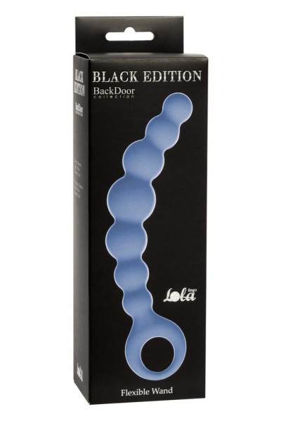 Синяя упругая анальная цепочка Flexible Wand - 18 см. Синяя упругая анальная цепочка Flexible Wand - 18 см.