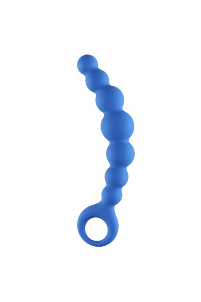 Синяя упругая анальная цепочка Flexible Wand - 18 см. Синяя упругая анальная цепочка Flexible Wand - 18 см.