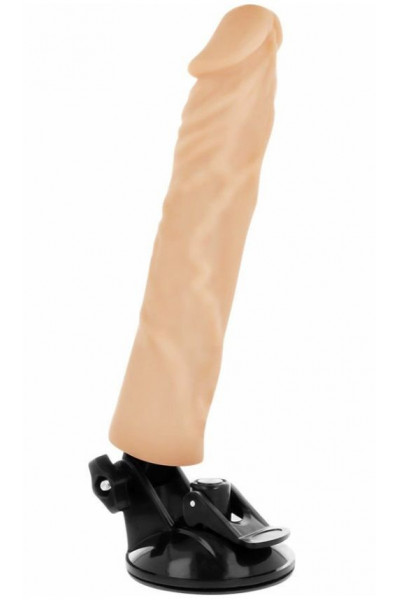 Телесный вибратор на мощной присоске Basecock Realistic Vibrator - 21 см. Телесный вибратор на мощной присоске Basecock Realistic Vibrator - 21 см.