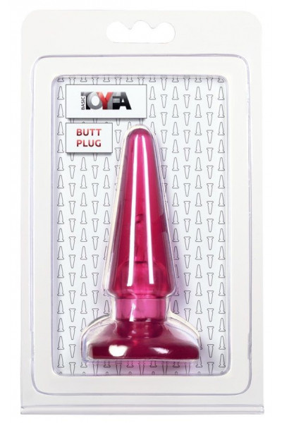 Розовая конусообразная анальная втулка BUTT PLUG - 9,5 см. Розовая конусообразная анальная втулка BUTT PLUG - 9,5 см.