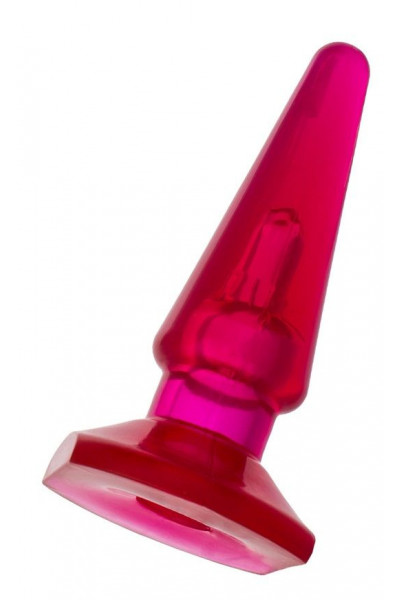 Розовая конусообразная анальная втулка BUTT PLUG - 9,5 см. Розовая конусообразная анальная втулка BUTT PLUG - 9,5 см.