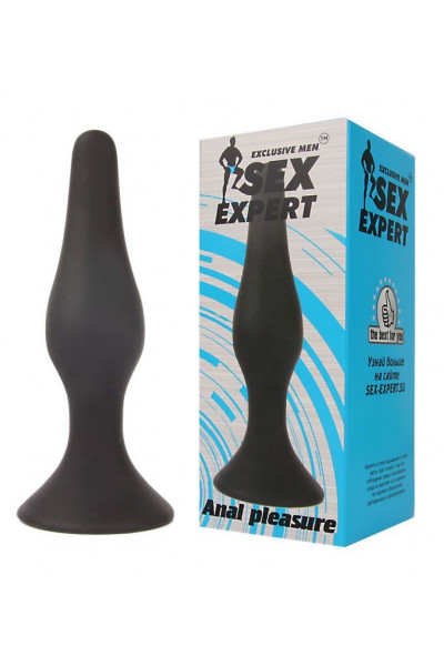 Чёрная анальная пробка Sex Expert - 11 см. Чёрная анальная пробка Sex Expert - 11 см.