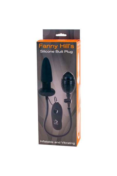 Черная вибропробка с функцией расширения FANNY HILLS SILICONE BUTT PLUG - 11 см. Черная вибропробка с функцией расширения FANNY HILLS SILICONE BUTT PLUG - 11 см.