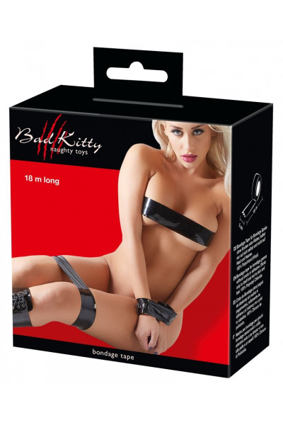 Чёрная бондажная лента Bondage Tape - 18 м. Чёрная бондажная лента Bondage Tape - 18 м.