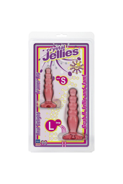 Набор из двух розовых анальных втулок Crystal Jellies Anal Trainer Kit Набор из двух розовых анальных втулок Crystal Jellies Anal Trainer Kit