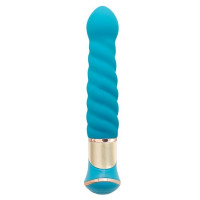 Голубой вибратор-ротатор ECSTASY Deluxe Charismatic Vibe - 21 см.