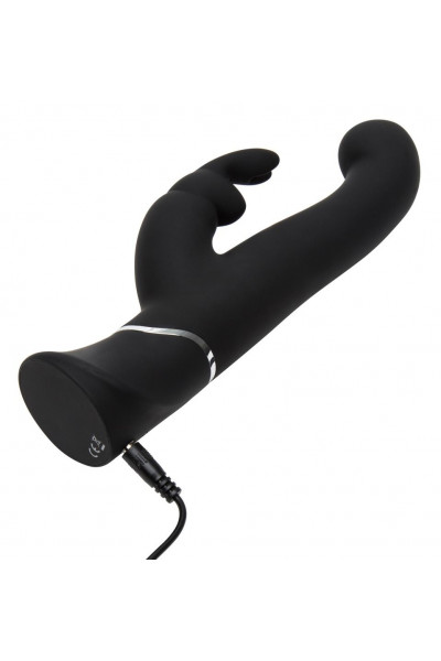 Черный вибратор-кролик G-Spot Stroking Vibrator - 24,2 см. Черный вибратор-кролик G-Spot Stroking Vibrator - 24,2 см.