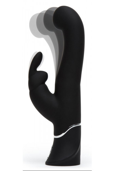 Черный вибратор-кролик G-Spot Stroking Vibrator - 24,2 см. Черный вибратор-кролик G-Spot Stroking Vibrator - 24,2 см.