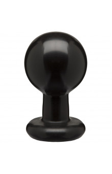 Круглая черная анальная пробка Classic Round Butt Plugs Large - 12,1 см.