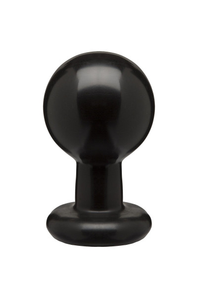 Круглая черная анальная пробка Classic Round Butt Plugs Large - 12,1 см.
