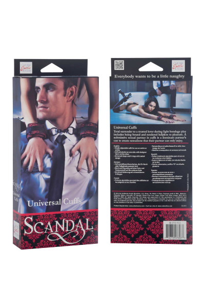 Атласные наручники Scandal Universal Cuffs с цепью Атласные наручники Scandal Universal Cuffs с цепью
