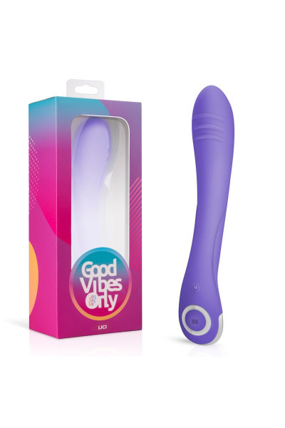 Фиолетовый вибратор для G-стимуляции Lici G-Spot Vibrator - 22,5 см. Фиолетовый вибратор для G-стимуляции Lici G-Spot Vibrator - 22,5 см.
