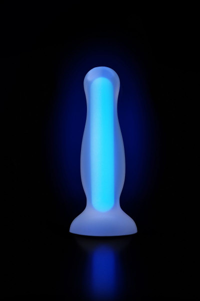 Голубая, светящаяся в темноте анальная втулка Namor Glow - 12,5 см. Голубая, светящаяся в темноте анальная втулка Namor Glow - 12,5 см.
