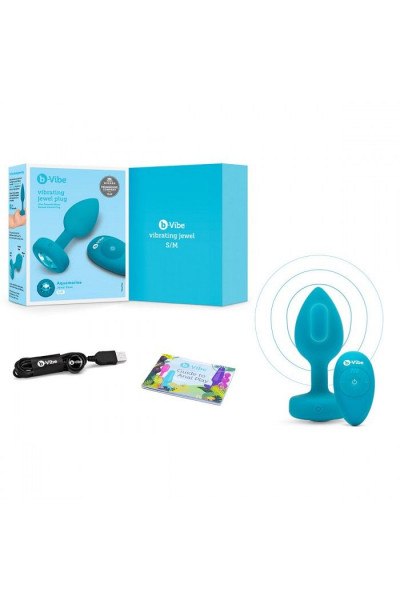Бирюзовая анальная вибровтулка с кристаллом Vibrating Jewel Plug S/M - 10 см. Бирюзовая анальная вибровтулка с кристаллом Vibrating Jewel Plug S/M - 10 см.
