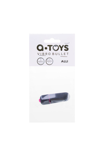 Черная вибропуля A-Toys Alli - 5,5 см. Черная вибропуля A-Toys Alli - 5,5 см.