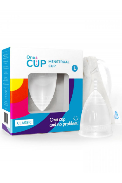 Прозрачная менструальная чаша OneCUP Classic - размер L Прозрачная менструальная чаша OneCUP Classic - размер L