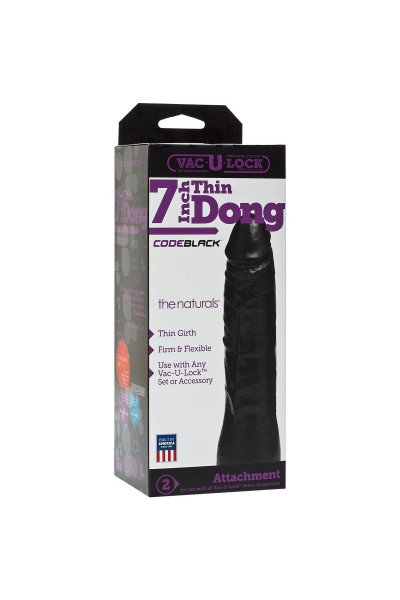 Насадка-фаллоимитатор для страпон-систем Vac-U-Lock CodeBlack 7 Inch Thin Dong - 18,3 см. Насадка-фаллоимитатор для страпон-систем Vac-U-Lock CodeBlack 7 Inch Thin Dong - 18,3 см.